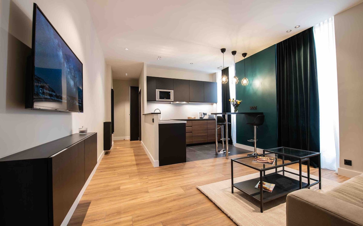 摩纳哥中央现代风格的2张床公寓