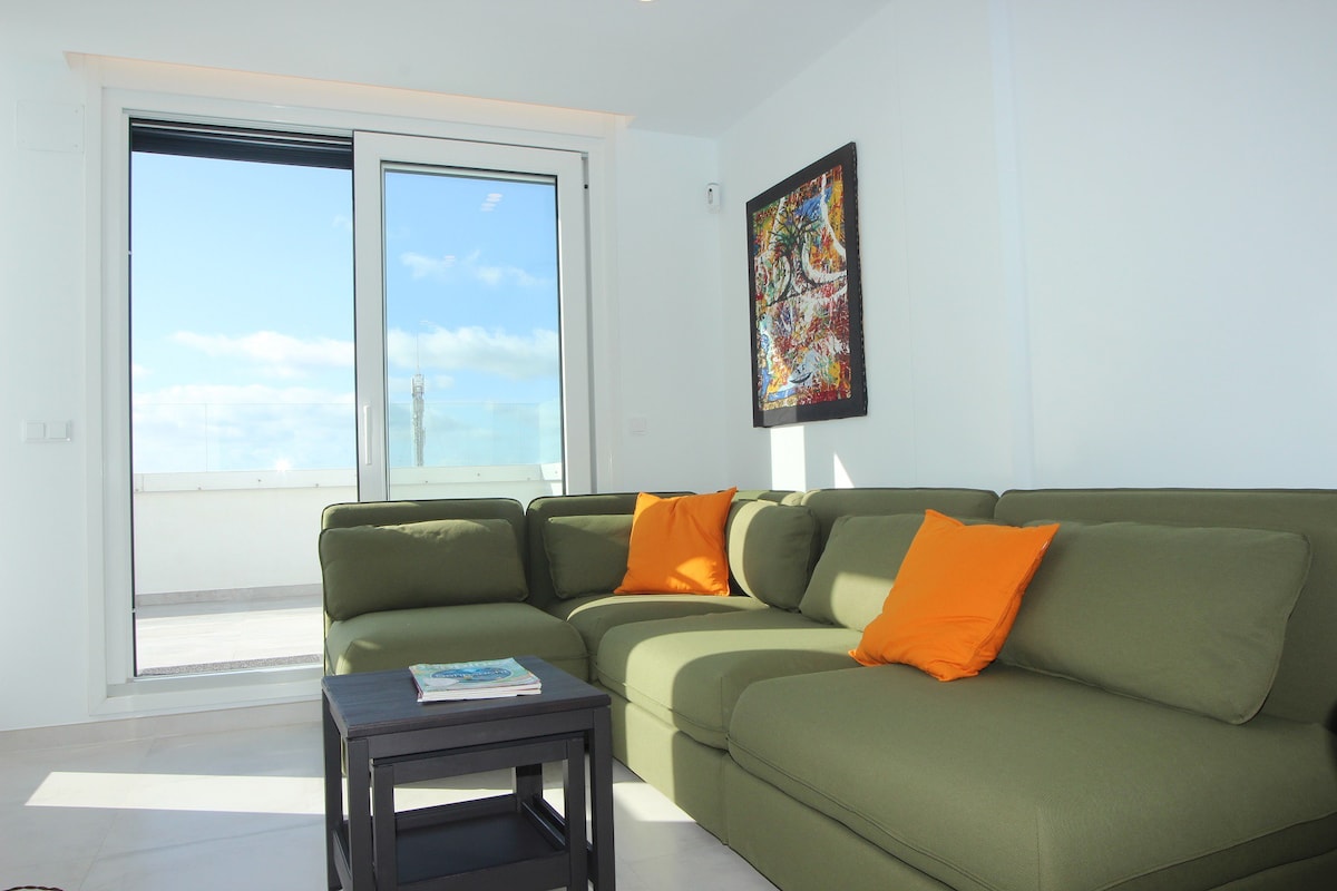 Tarifa顶层公寓，可欣赏空调和海景A598