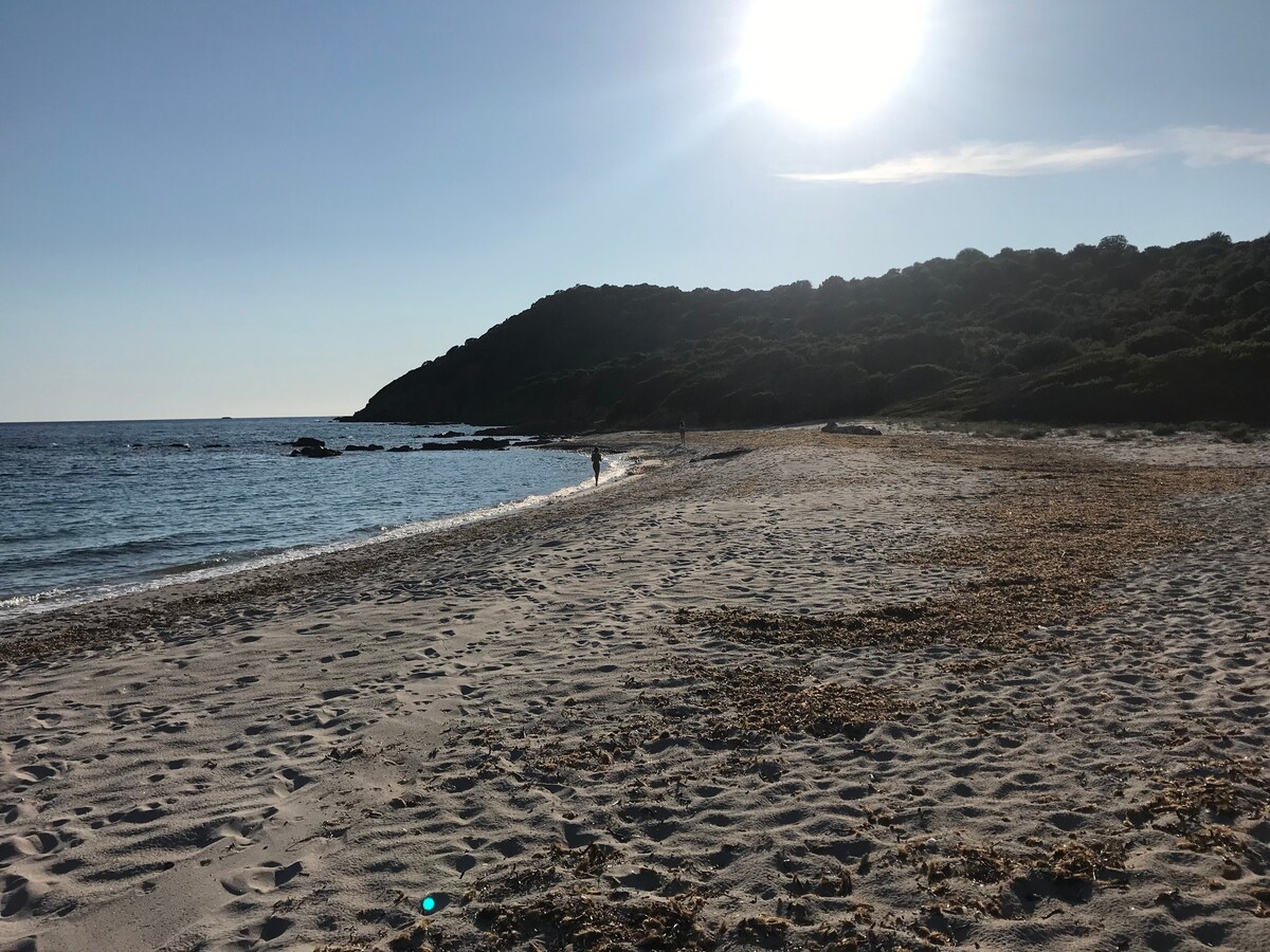 房子位于海湾的沙滩上