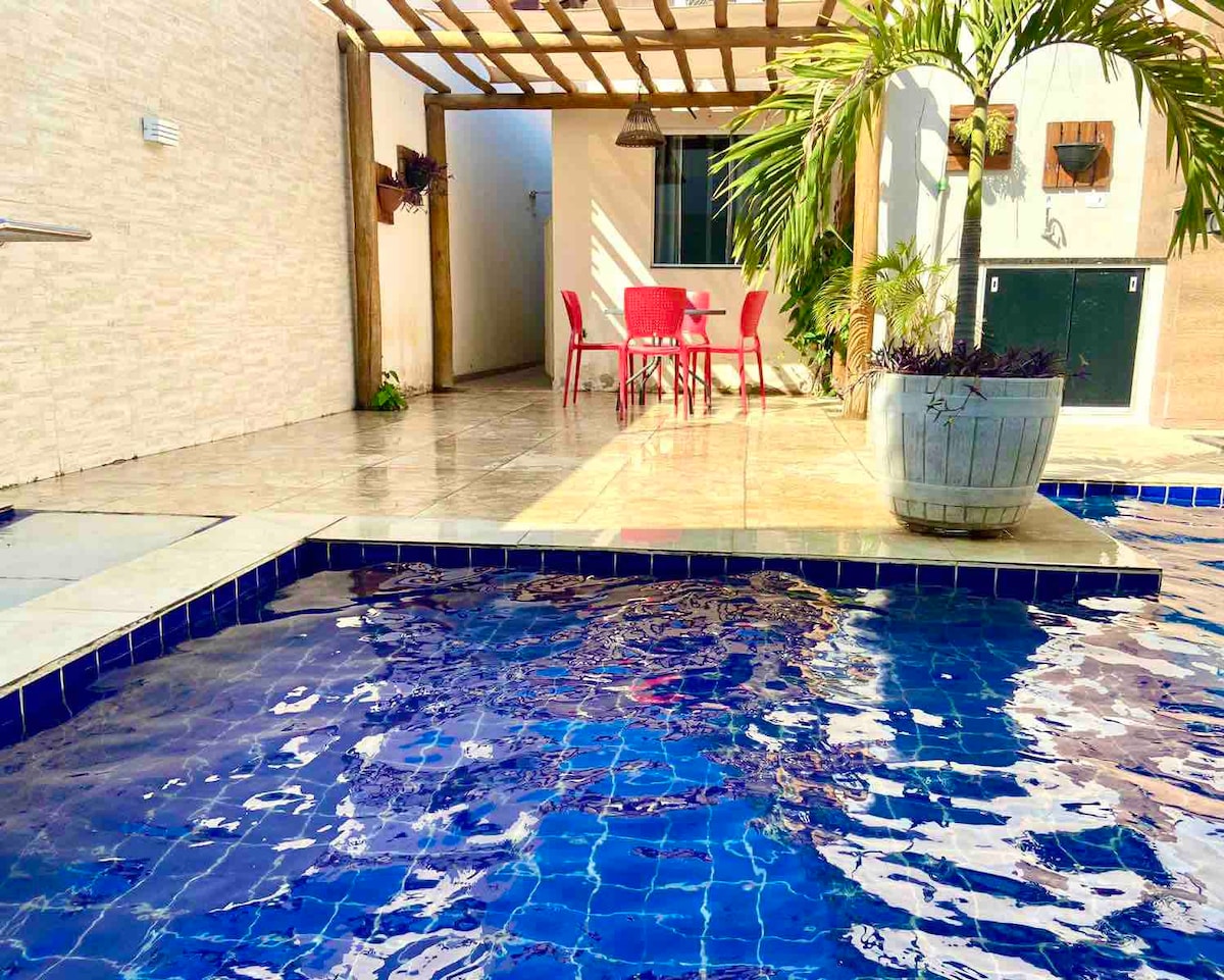 Casa 3/4 com piscina, Wi-Fi, 100%climatizada