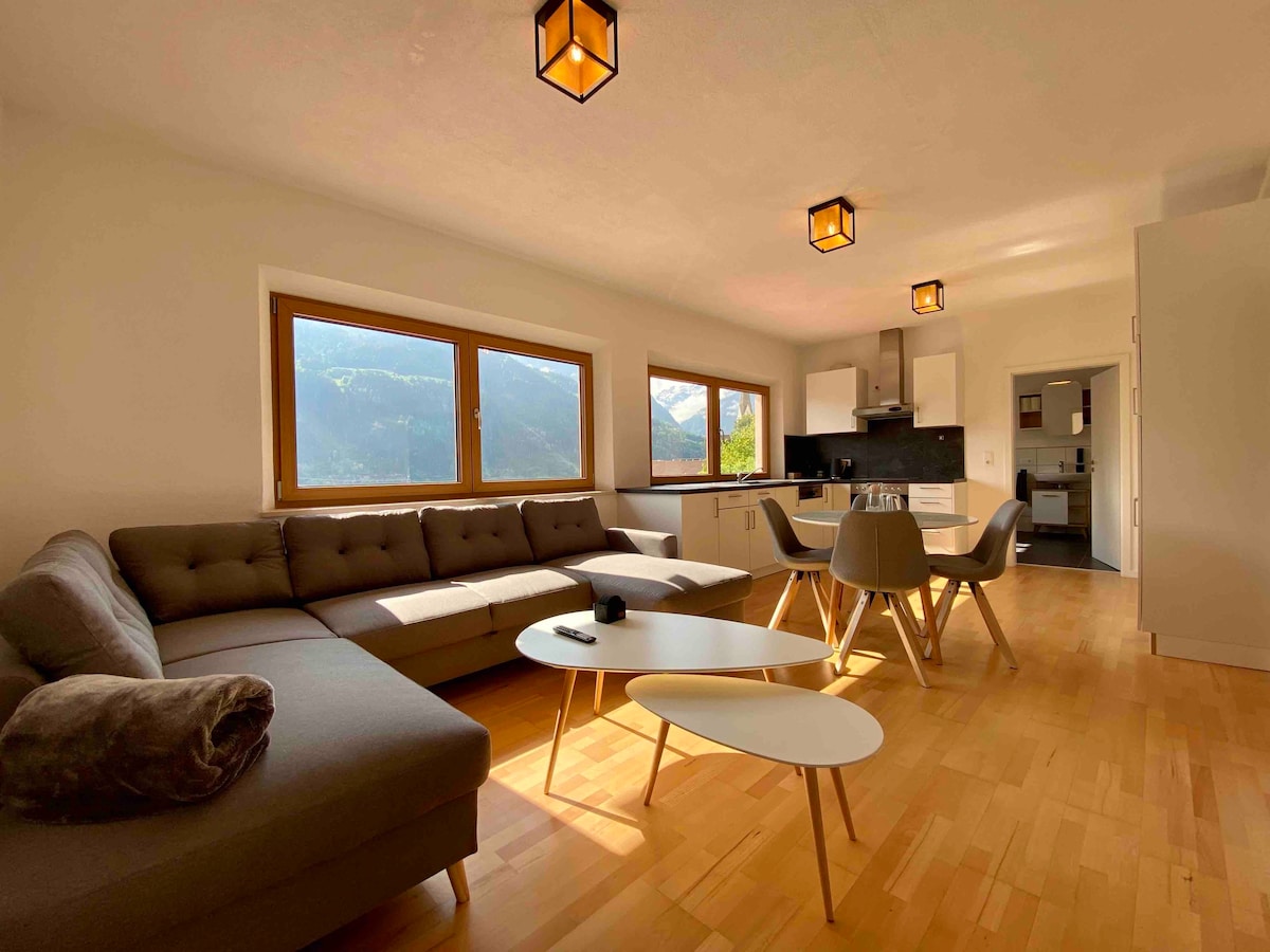 Modern lodge with Pitztal Valley view