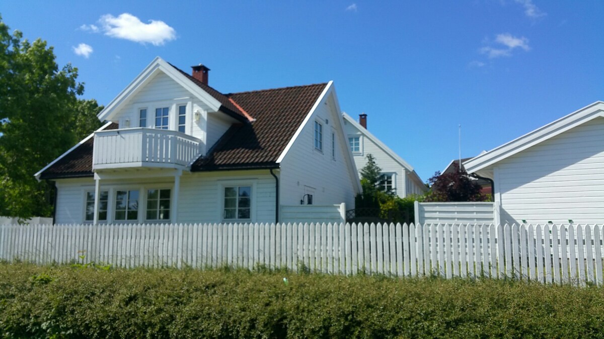 Ringshaug海滩旁的房子
