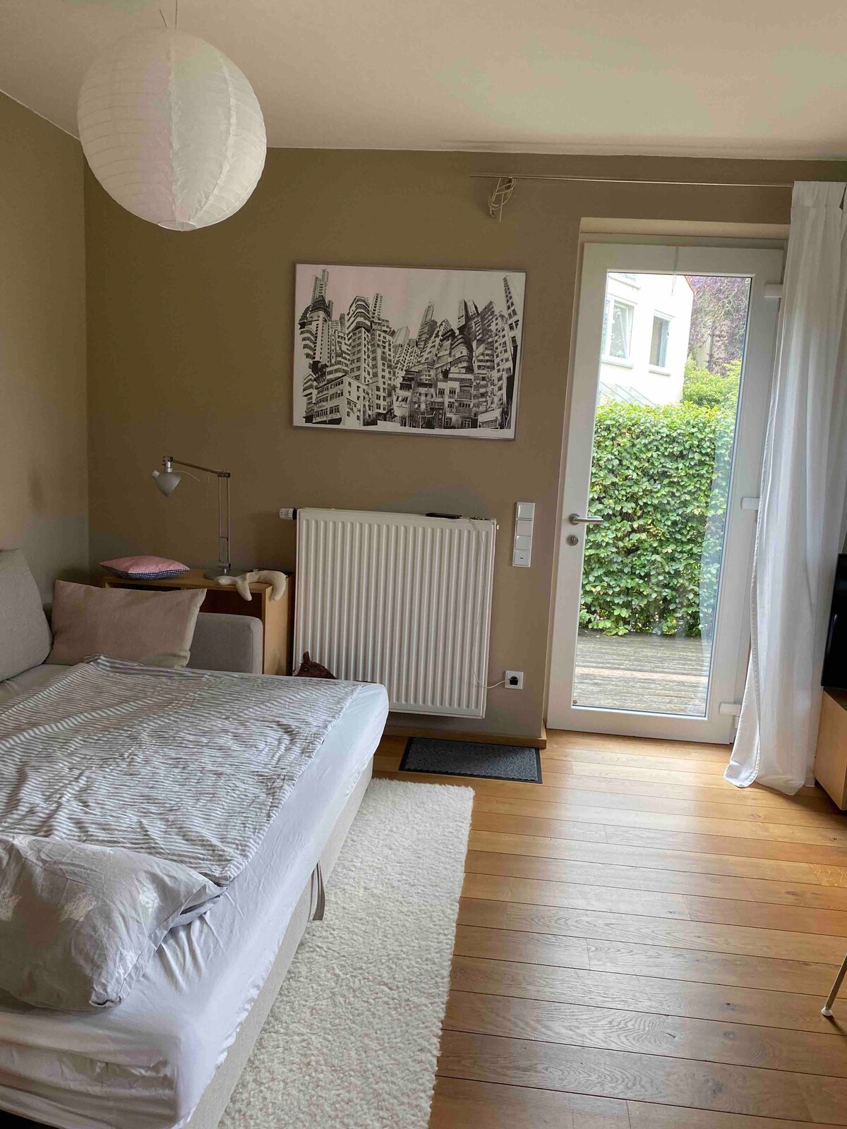 Gemütliches Appartment mit Sauna im Grünen