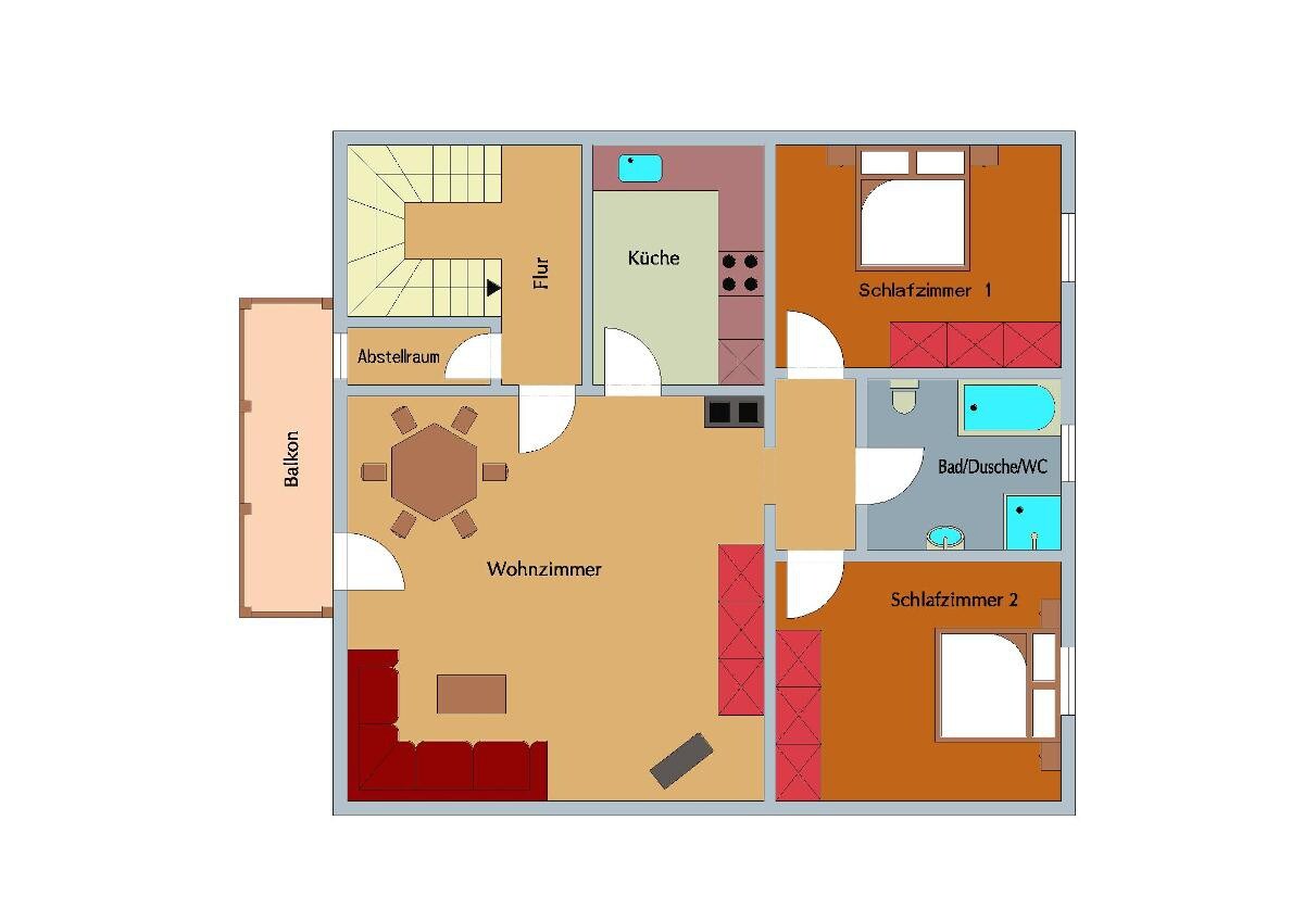 Anna Geißinger公寓（ Mauth ） ， Lusen公寓（ 80平方米） ，带阳台，可供4人入住