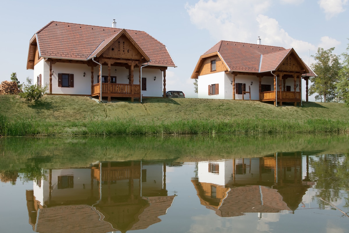 Lakefront Moon House （带露台的2间客房公寓式公寓房间）