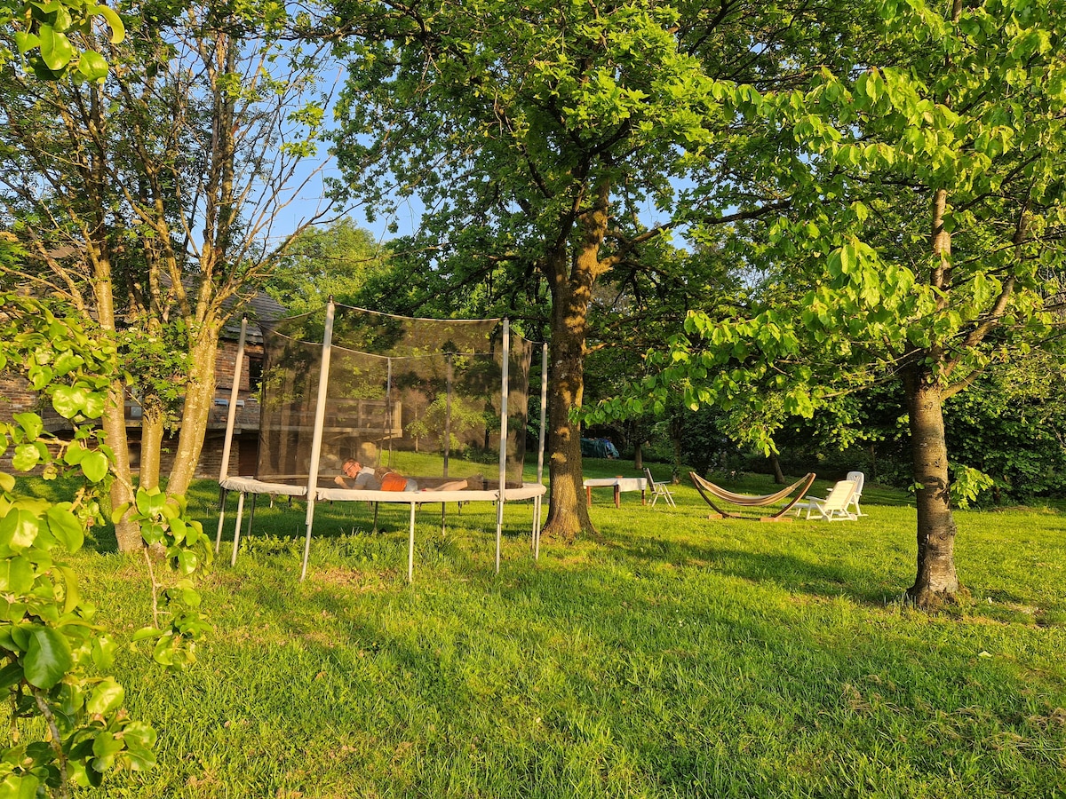 带按摩浴缸的家庭住宅和安静的花园。