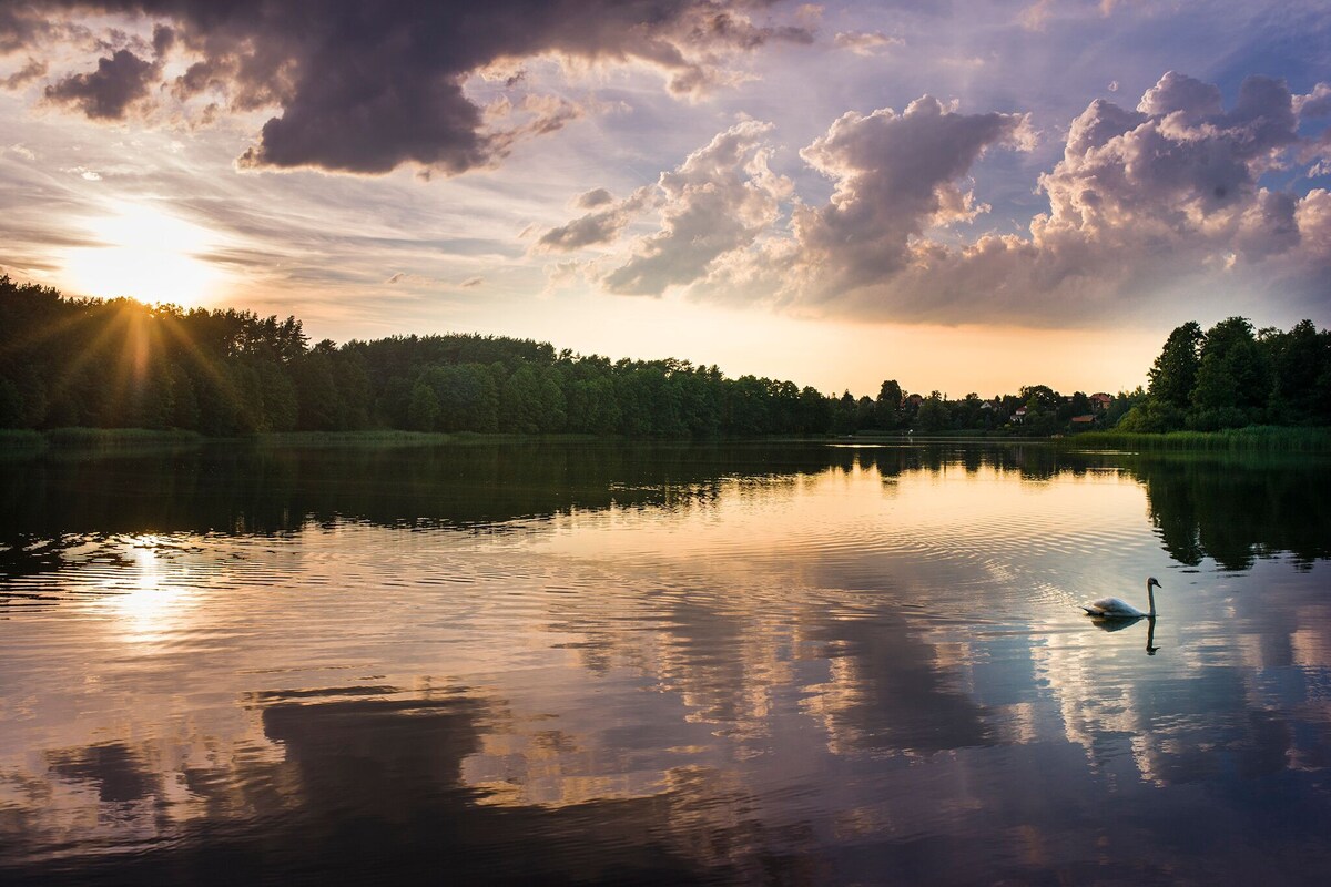 przepiękne miejsce nad samym jeziorem