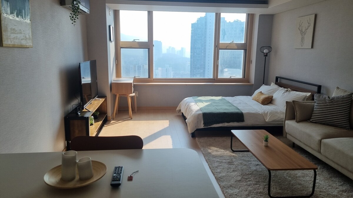 🌿 全新开业Jeongja站「呼吸单间公寓」，欢迎长期住宿🌿