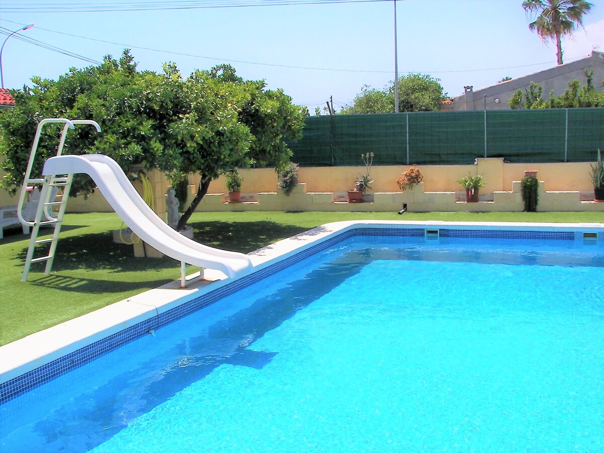 Chalet facing pool