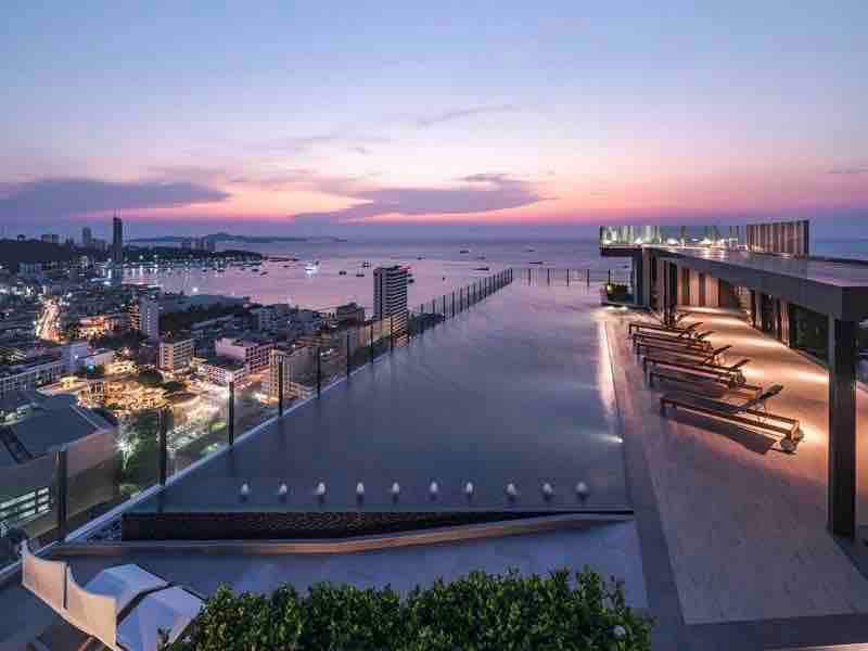 To Pattaya Beach 300m，Rooftop pool Comfy #The Base