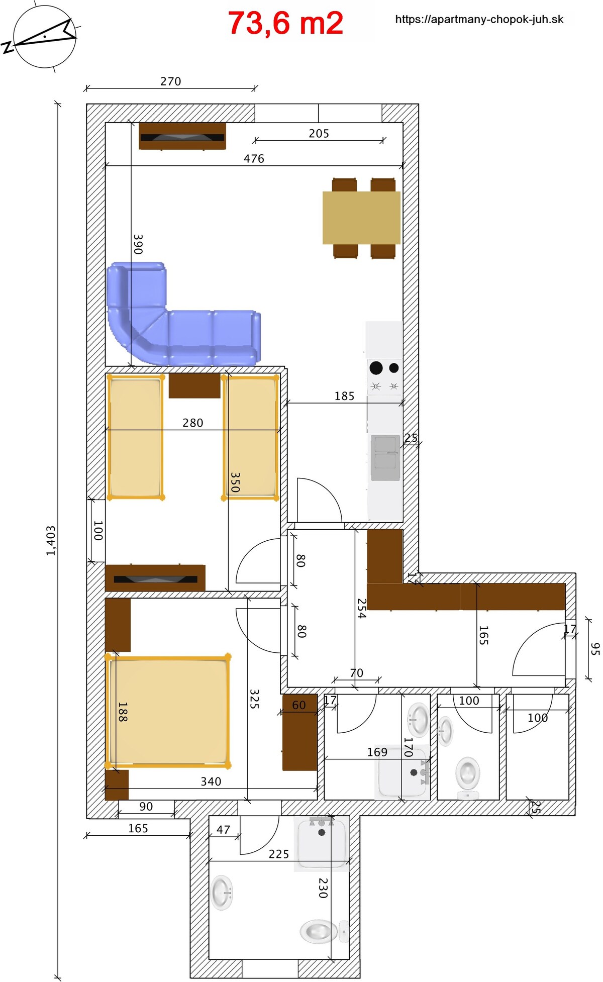 Apartments Poludnica-Chopok Jasná Juh, Tále, apt.1