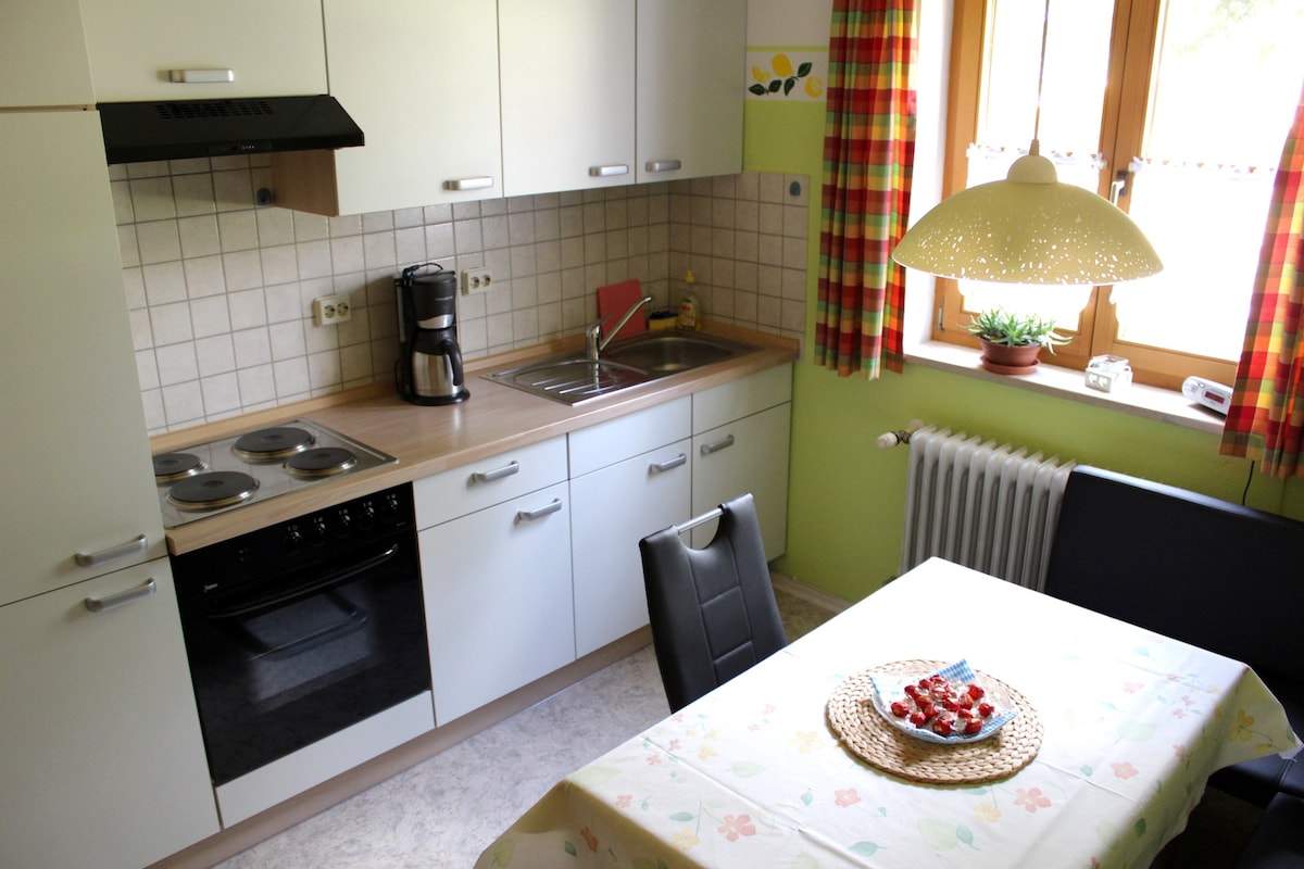 公寓Franz和Angela Hausladen （安布鲁克） ，公寓Hausladen （ 55平方米） ，带厨房和花园