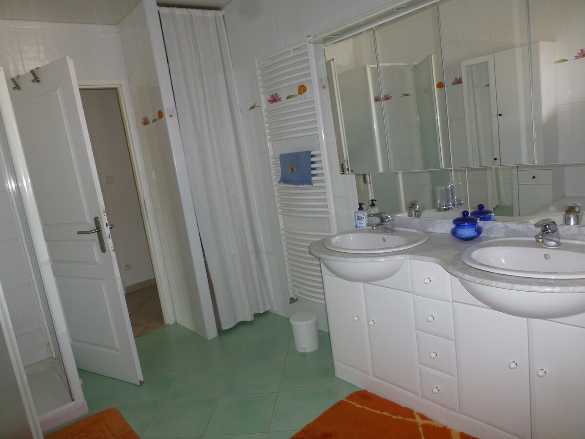 Chambre dans maison avec salle de bain privée