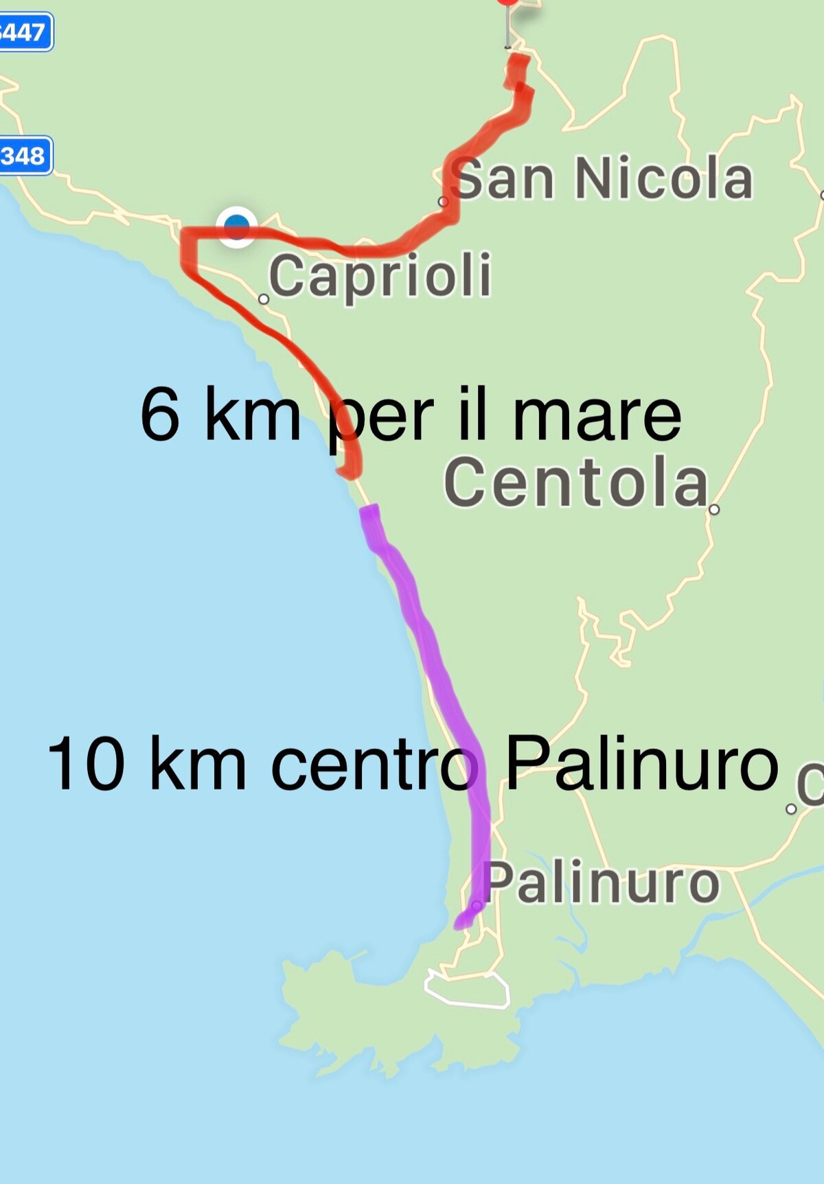 L'Usignolo a 10 km da Palinuro