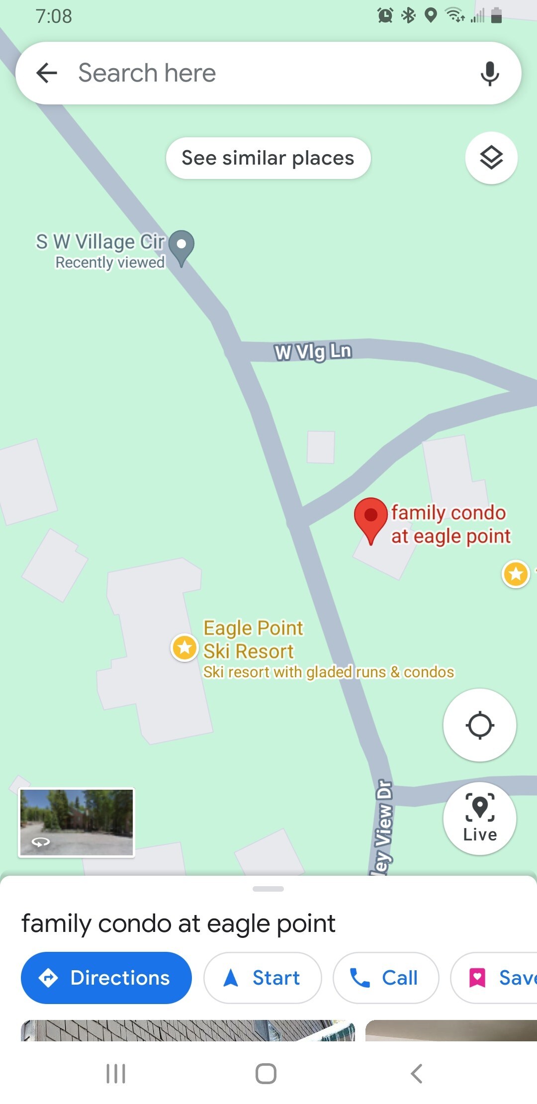 家庭公寓@ Eagle Point。距离小屋仅几步之遥