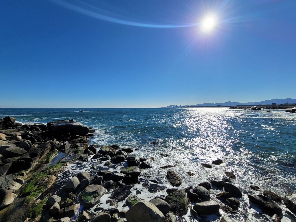 一览一下东海！三房、海景、宽敞的阳台和海滩漫步