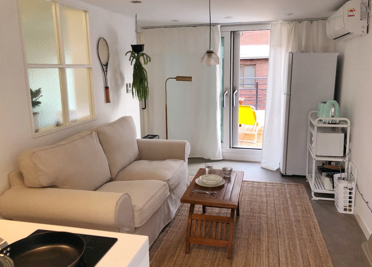 [new]Bright LOFT Terrace: 3 min Gongdeok stn.