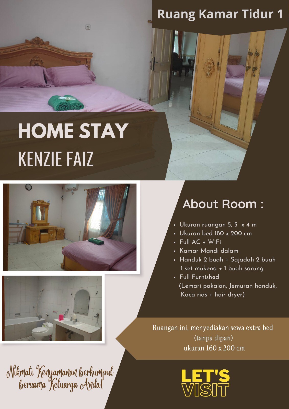 Kenzie Faiz Homestay cirebon, 5 kamar tidur