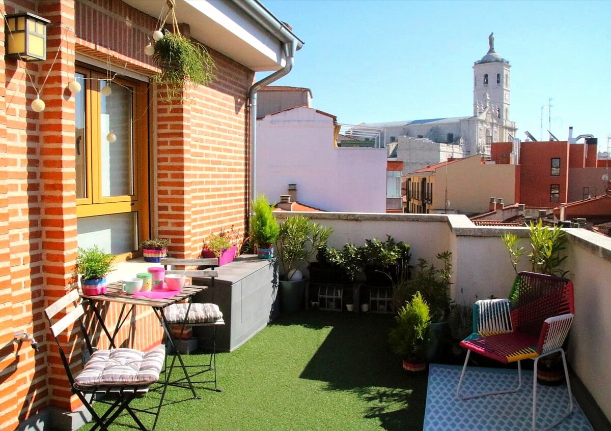 El Ático de Valladolid. Centro-Terraza-Wifi.