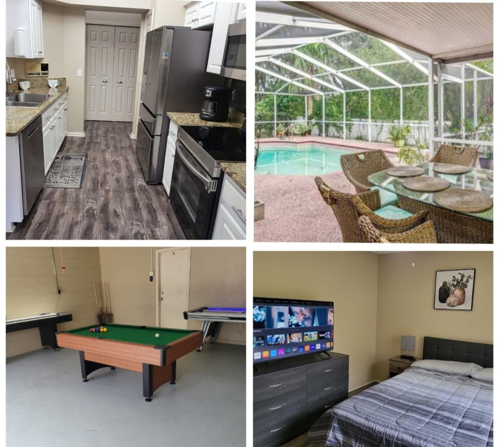 4 Bedroom Pool Home w/AC Gameroom. Pet Friendly!