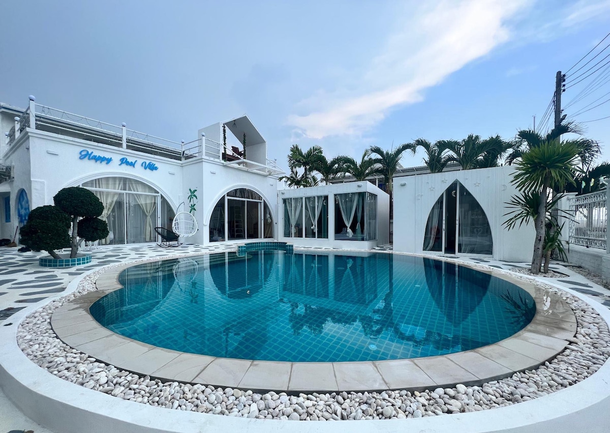 Pattaya海滩别墅11卧室快乐泳池别墅