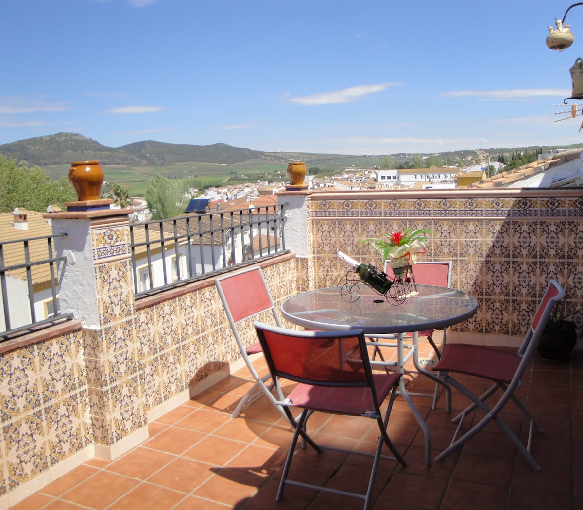 Casa El Paseo。Serranía de Ronda。美丽的景色