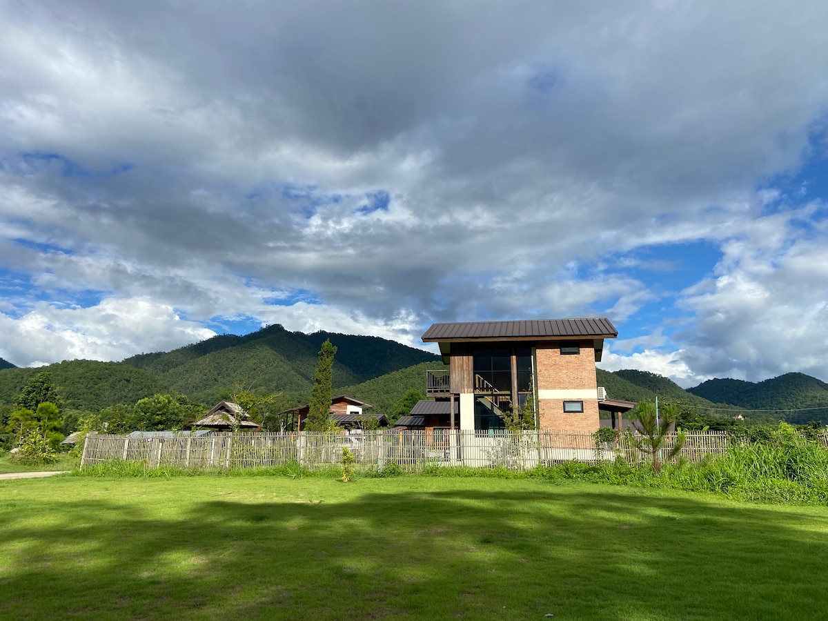 现代1卧室房源> 360 °景观>距离城镇1公里