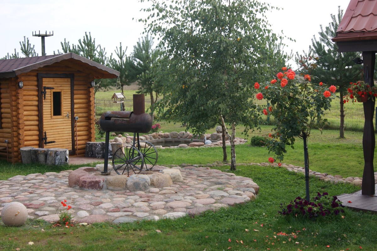 特拉凯（ Trakai ）小而舒适的小屋