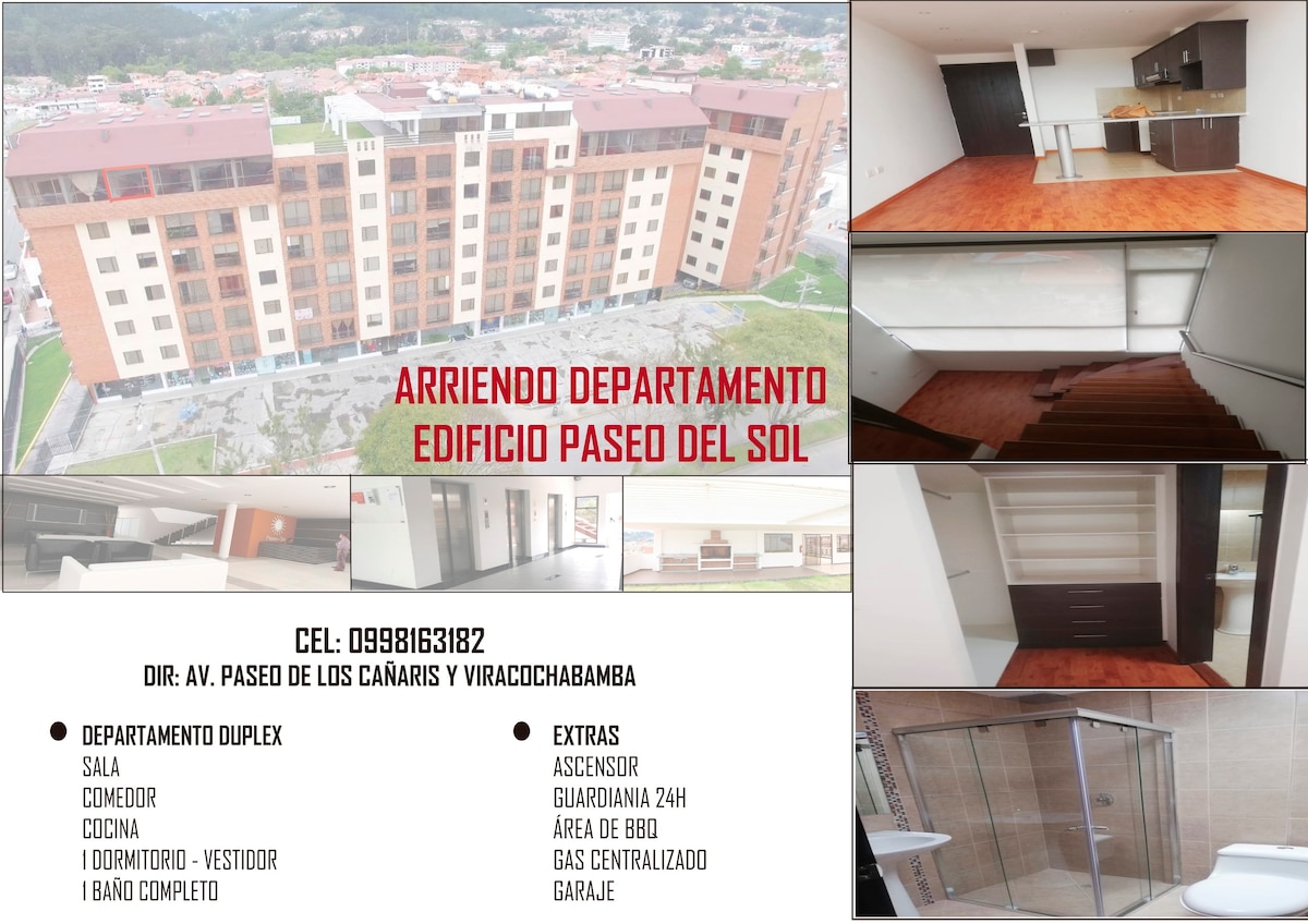 Arriendo departamento duplex en Cuenca