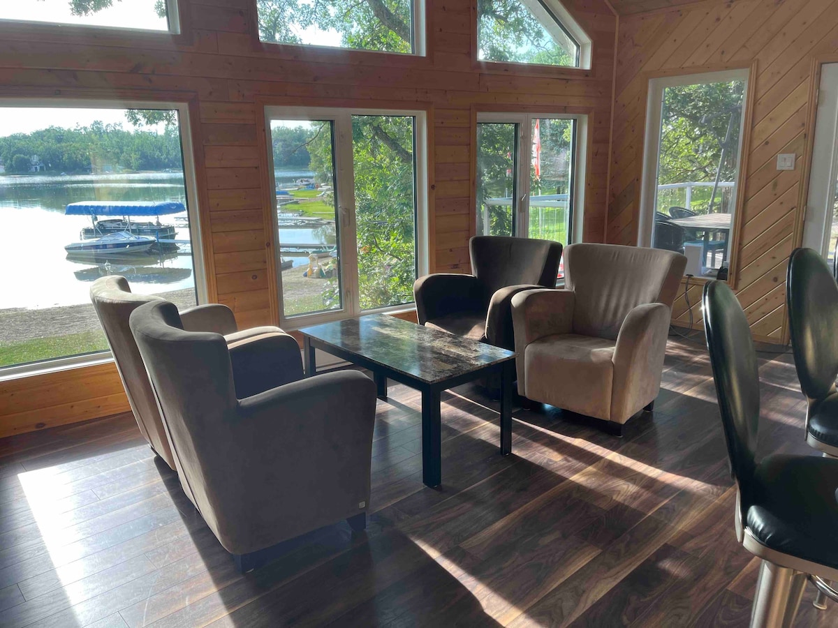 A frame cabin on Lake Metigoshe, Canada