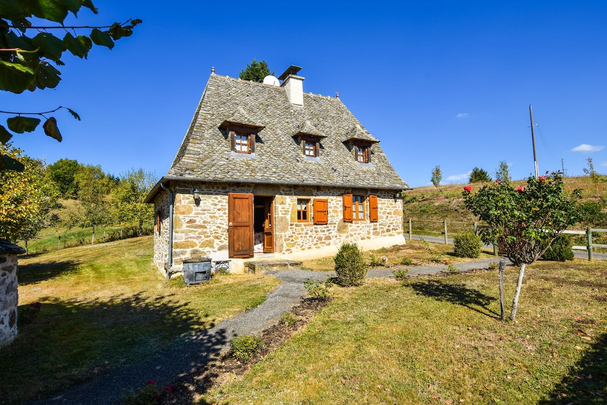 Stone house with terrace in Auvergne