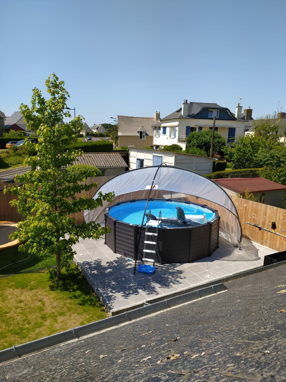 Maison de vacances avec piscine hors sol