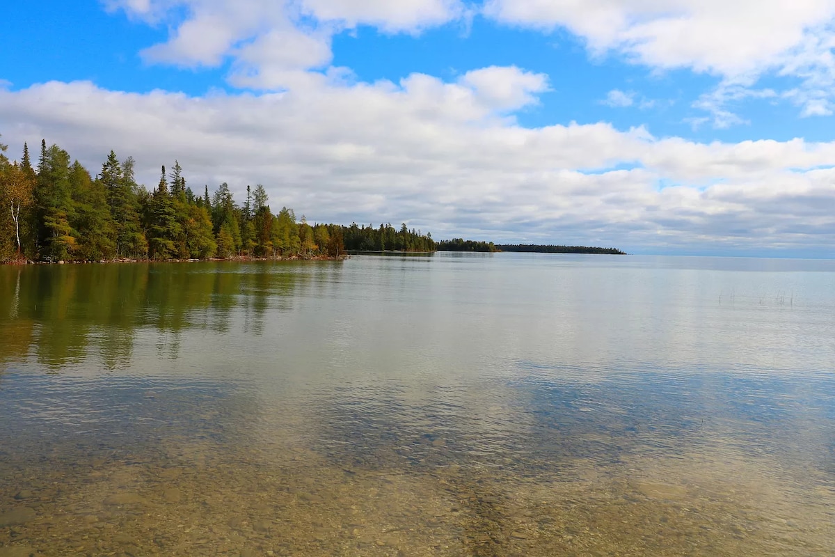 Lake Huron waterfront cottage with private beach