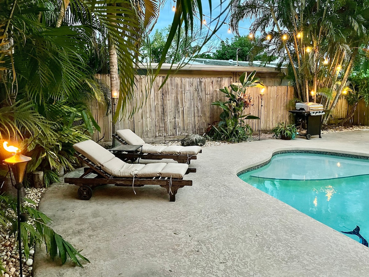 Downtown Ft Lauderdale 3 bedroom HEATED Pool Home