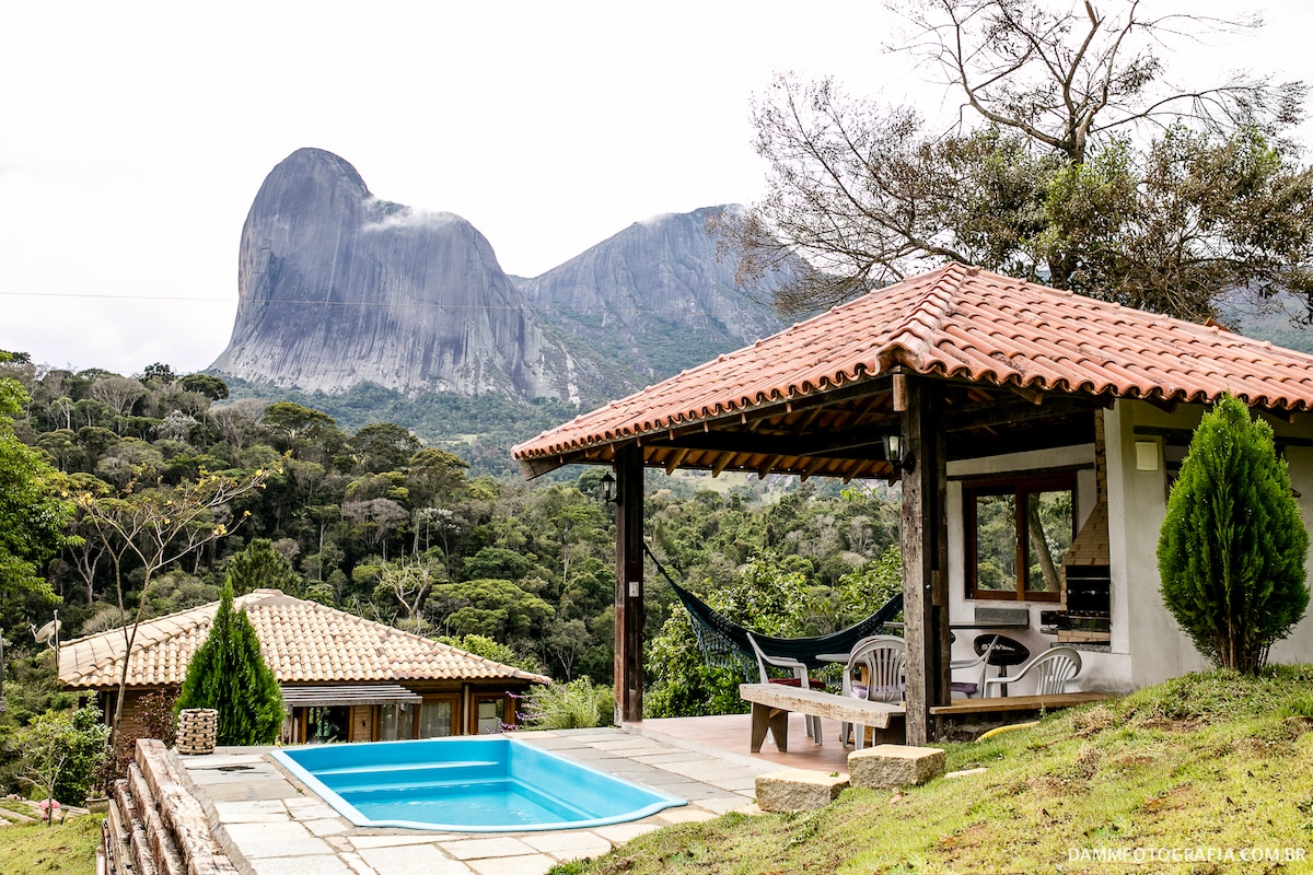 迷人的度假木屋vista p/Pedra Azul Rota do Lagarto