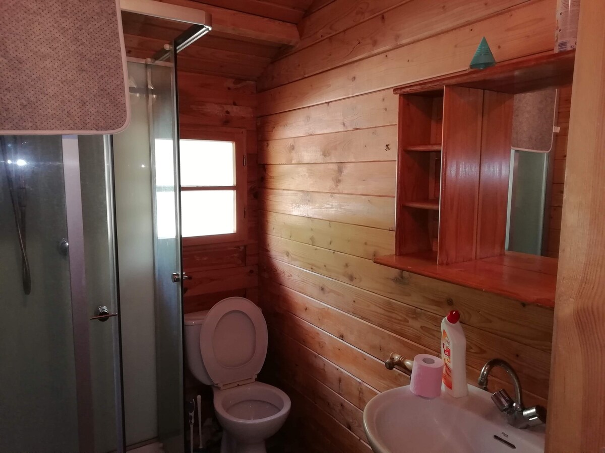 在家庭露营地租赁木质小木屋
