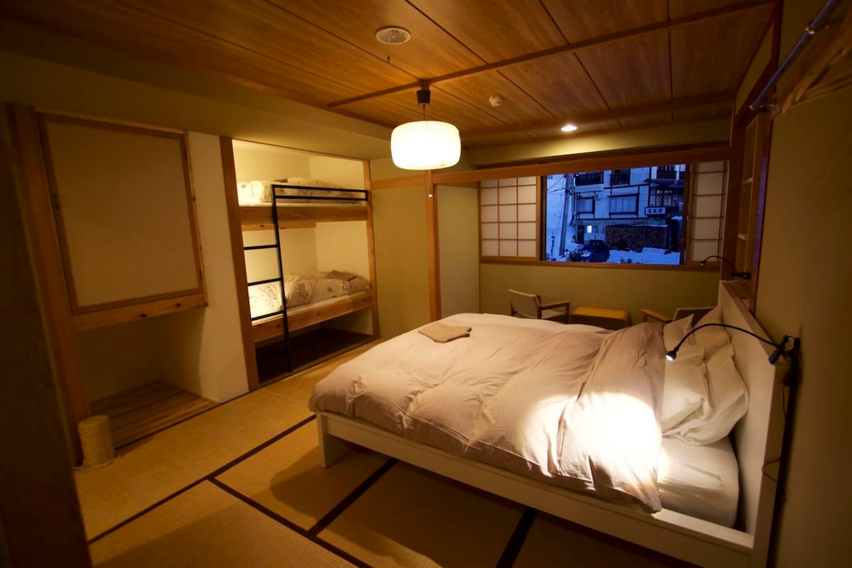 Nozawa别墅，宽敞的家庭房，带套房