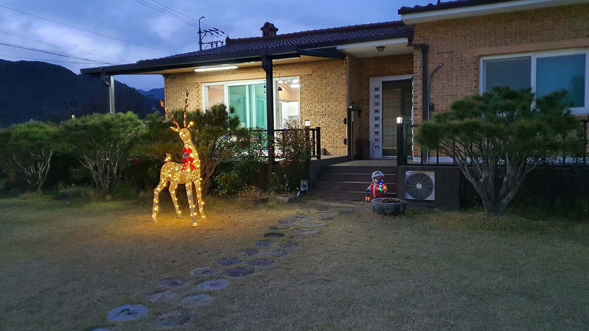 [Joo & Gyeong House]私人房源。乡村小屋体验。  与家人住在安静的地方