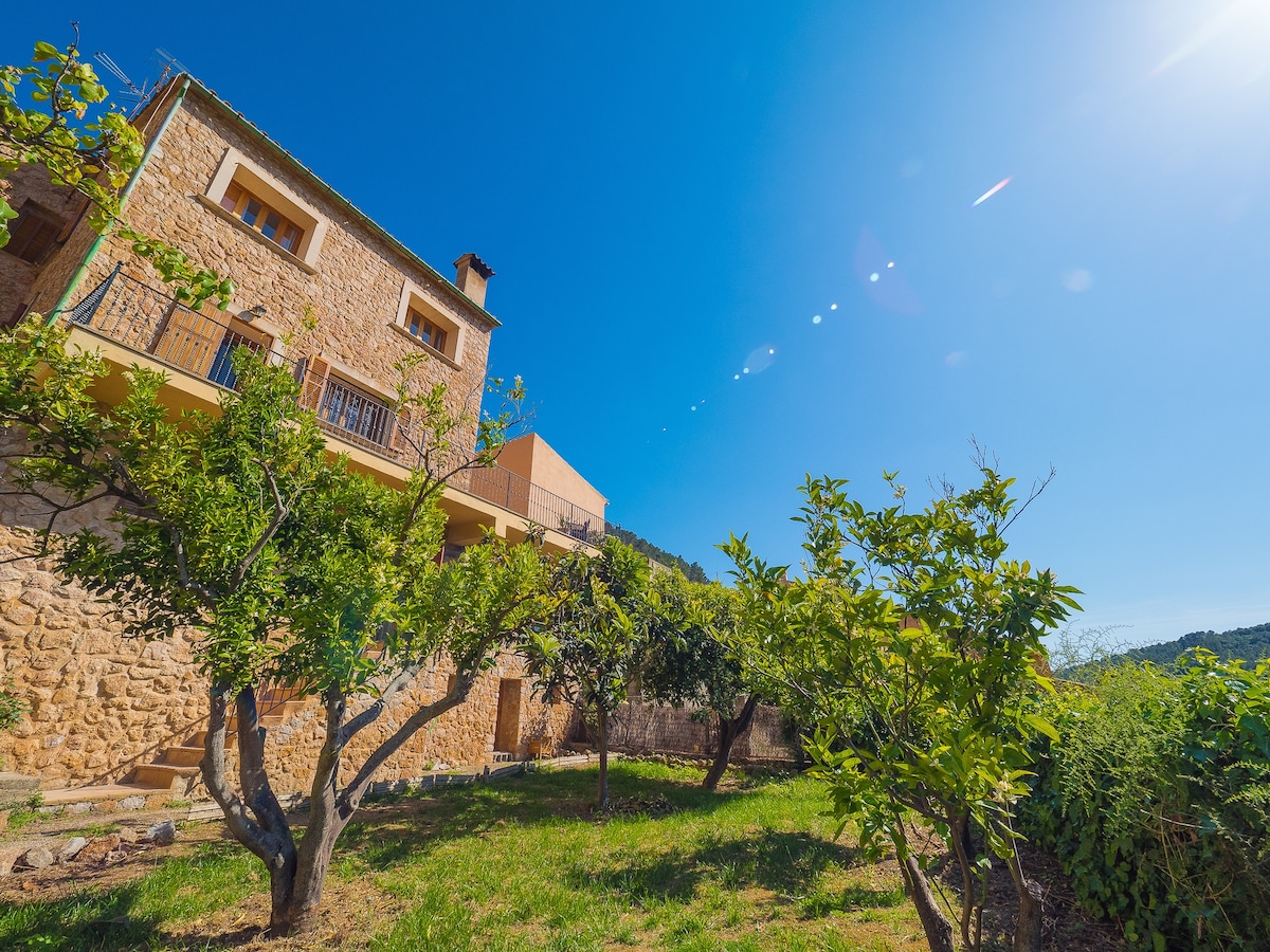 Bunyola Stone house at the Serra de Tramuntana