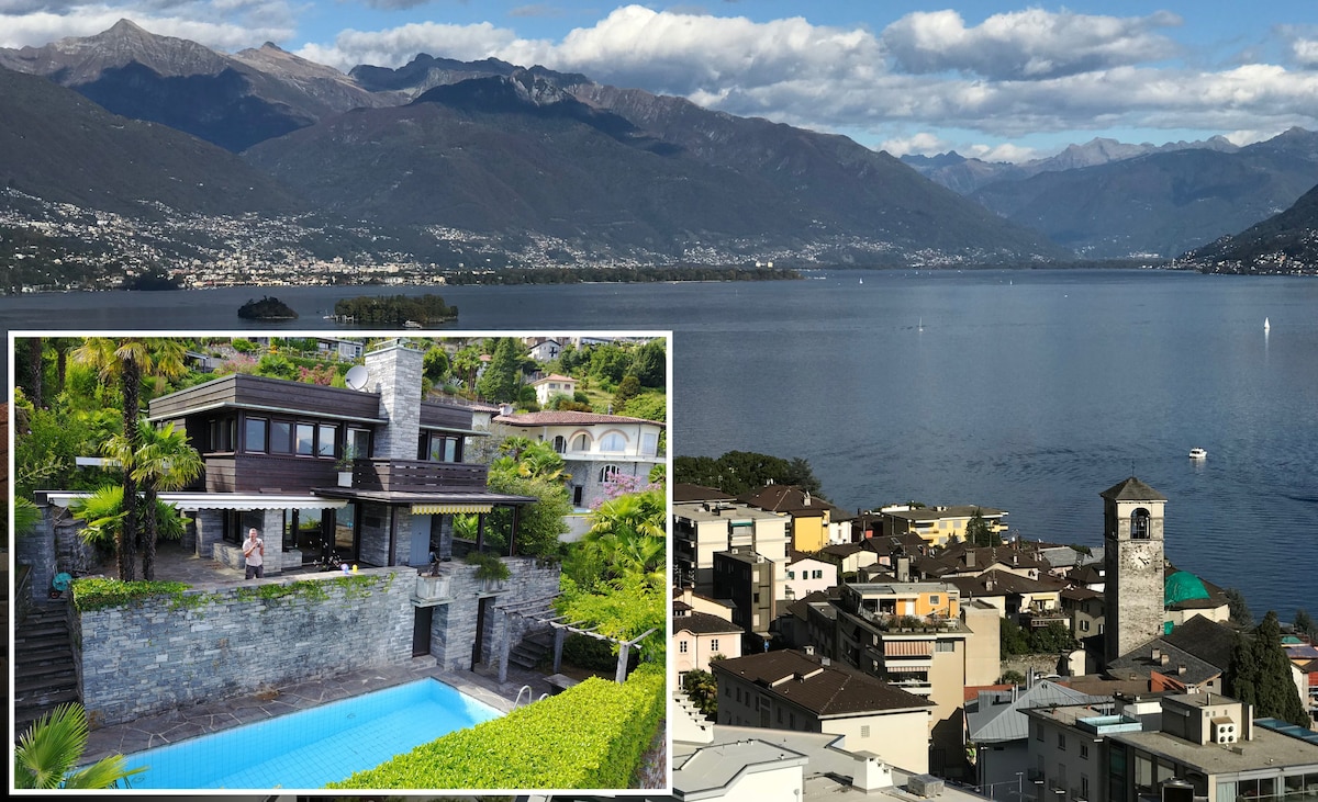 Luxus Poolvilla über Brissago am Lago Maggiore