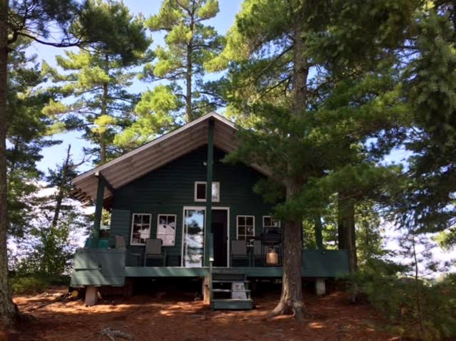 summer cabin on private island