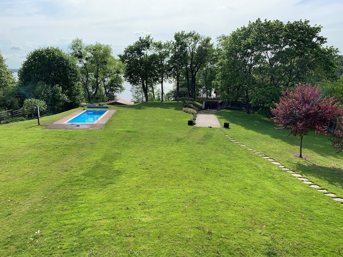 Lakefront Pool House Beautiful Garden Mazury