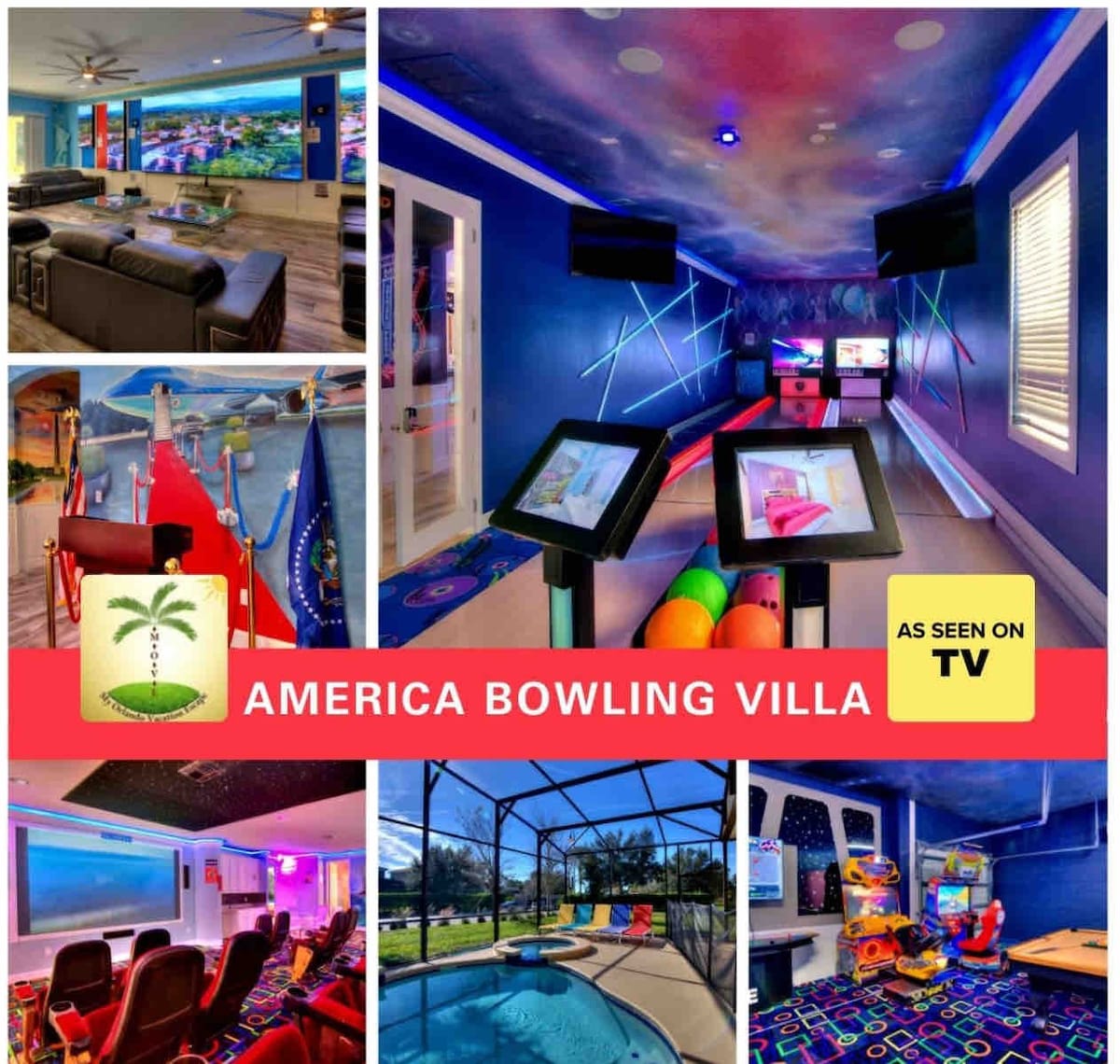 America Bowling Villa, 14 bedrooms/14.5 baths