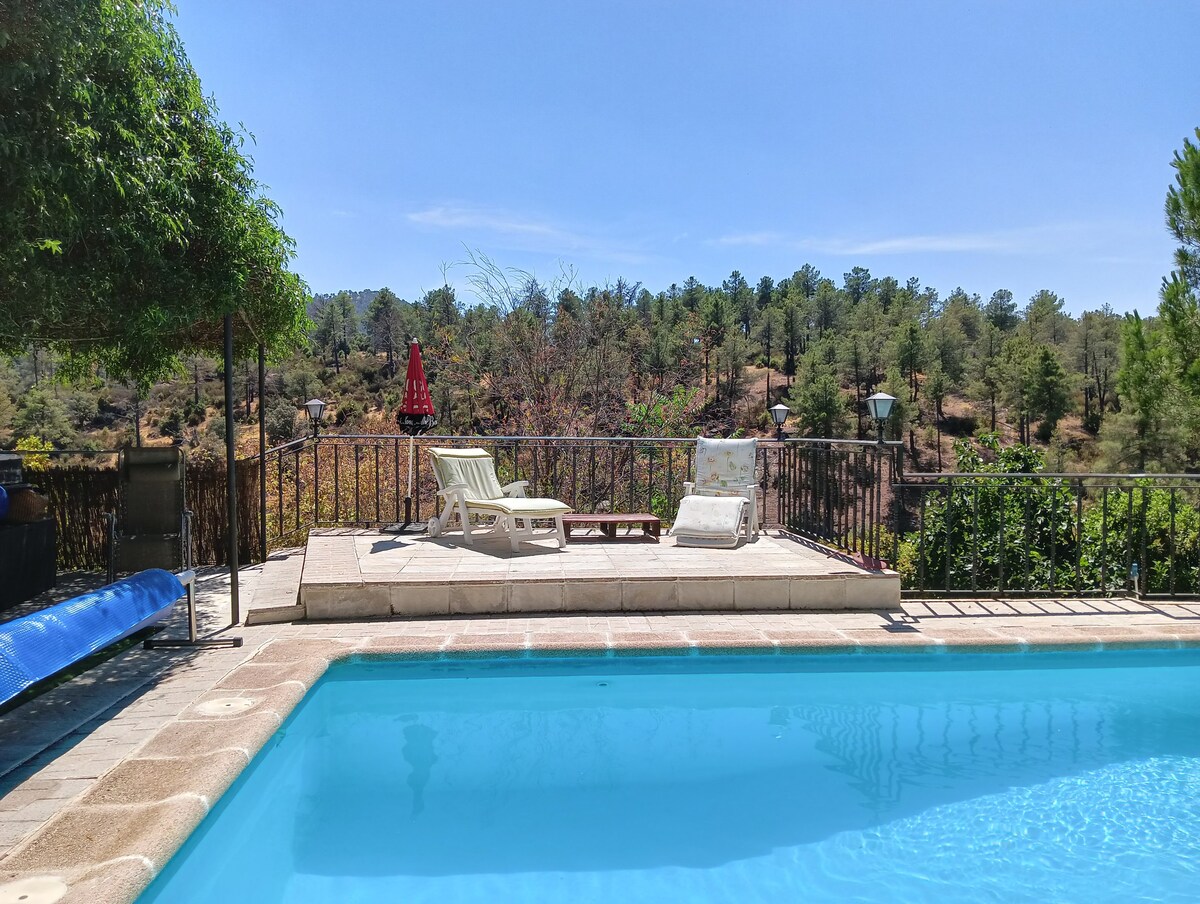 Casa con piscina y jardín a una hora de Madrid
