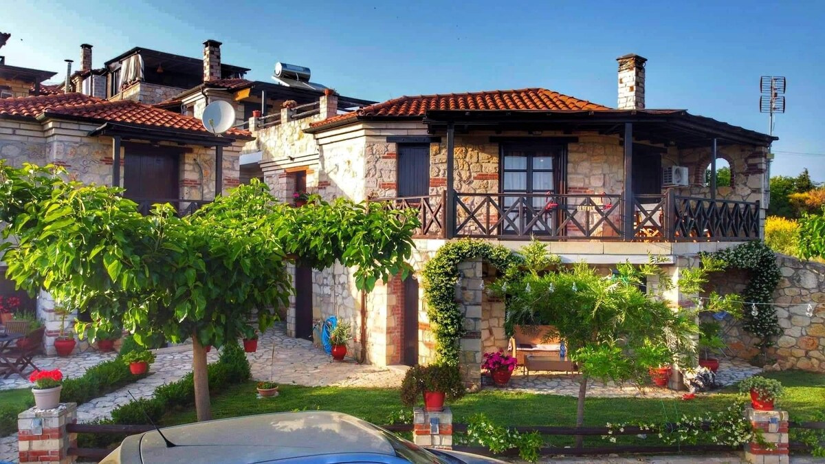 A Beautiful Traditional Stone Villa in Chalkidiki