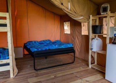 4-6人。野生动物园帐篷， privé sanitair Bertha 4