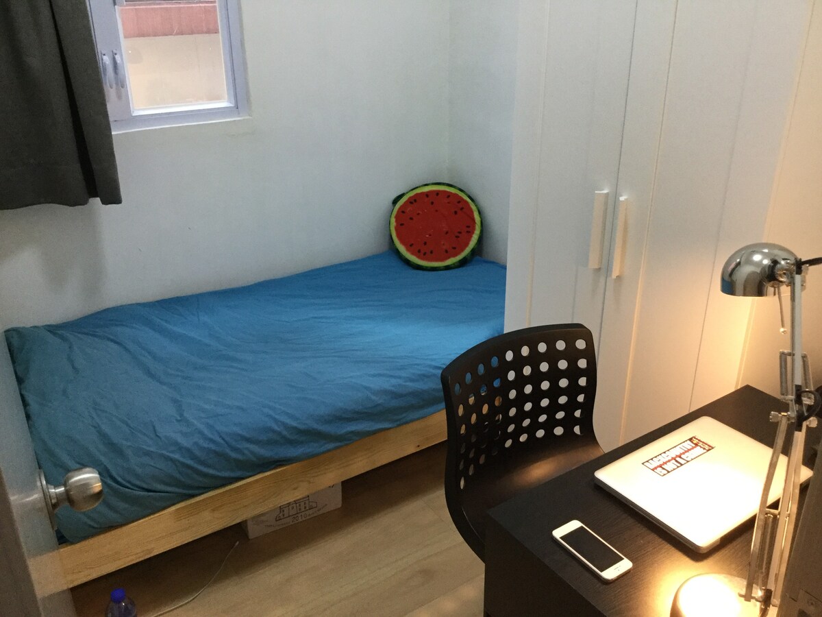 现代公寓内可供出租的单人卧室