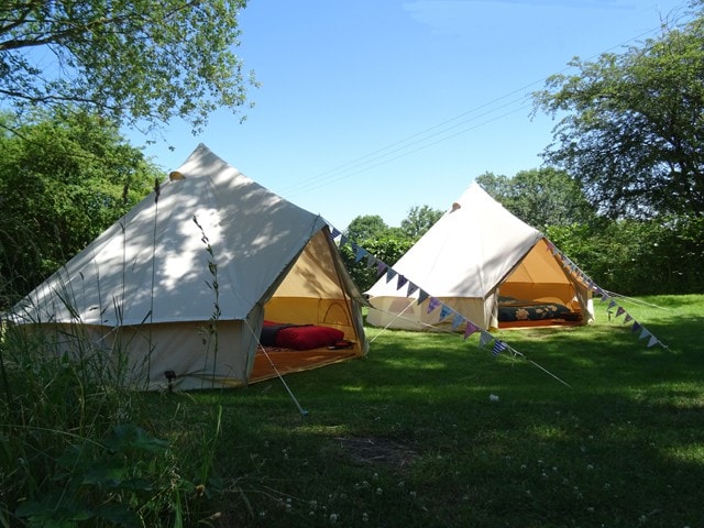 Bath Bell Tents Mobile Glamping 3 Tents 18 guests