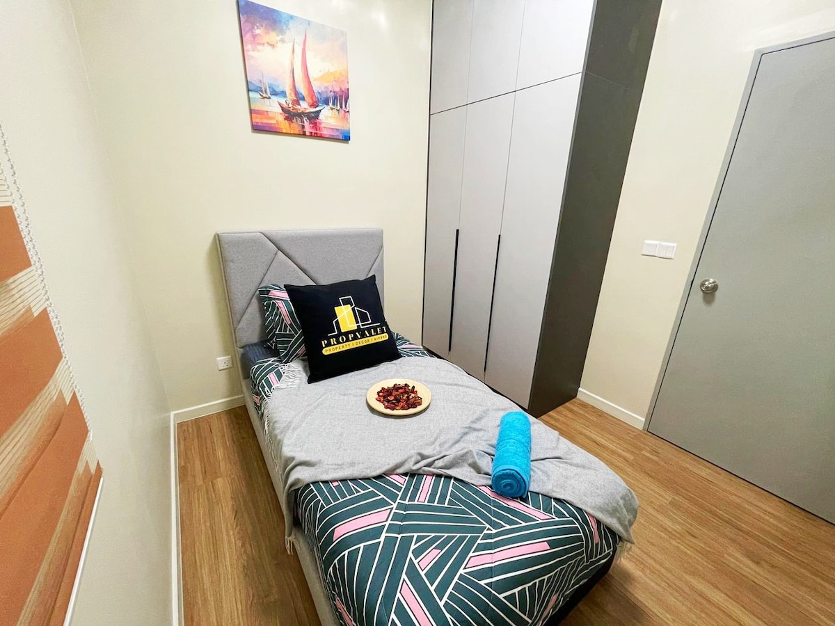 # O1令人惊叹的单人卧室，靠近MRT # TRX #吉隆坡城中城