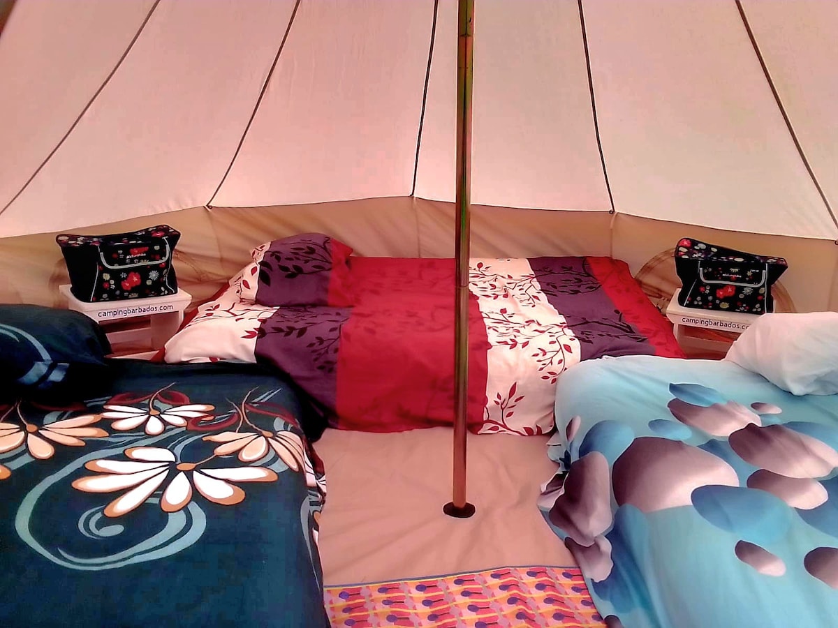 Bell Tent (2) - Camping Barbados.